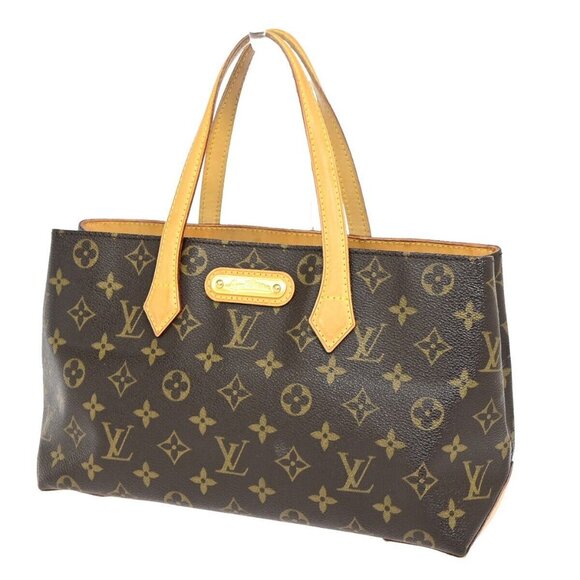 LOUIS VUITTON Wilshire PM Hand Tote Bag Monogram Leather Brown - Picture 1 of 15